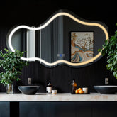 LED Spiegel Asymmetrisch 2 | Touch-Schalter | Anti-Beschlag-Funktion | Einstellbare Farbtemperatur - Reyze Seria Salono Model 1 - Horizontal