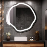 LED Spiegel Asymmetrisch Oval | Touch-Schalter | Kaltweißes Licht - Reyze Seria Salono Model 1