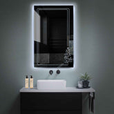 LED Spiegel Vertikal | Wandschalter-Steuerung | Kaltweißes Licht - Reyze Seria Good Vibes Model 3