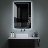 LED Spiegel Vertikal | Touch-Schalter | Kaltweißes Licht - Reyze Seria Good Vibes Model 3