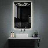 LED Spiegel Vertikal | Wandschalter-Steuerung | Neutralweißes Licht - Reyze Seria Good Vibes Model 6