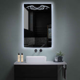 LED Spiegel Vertikal | Wandschalter-Steuerung | Kaltweißes Licht - Reyze Seria Good Vibes Model 6