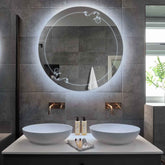 LED Spiegel Rund | Wandschalter-Steuerung | Kaltweißes Licht - Reyze Seria Good Vibes Model 5