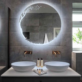 LED Spiegel Rund | Wandschalter-Steuerung | Kaltweißes Licht - Reyze Seria Good Vibes Model 8