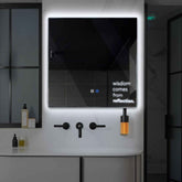 LED Spiegel Quadratisch | Touch-Schalter | Anti-Beschlag-Funktion | Kaltweißes Licht - Reyze Seria Motivated Model 1