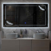 LED Spiegel Rechteckig | Touch-Schalter | Kaltweißes Licht - Reyze Seria Good Vibes Model 2