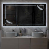 LED Spiegel Rechteckig | Wandschalter-Steuerung | Kaltweißes Licht - Reyze Seria Good Vibes Model 2