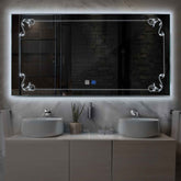 LED Spiegel Rechteckig | Touch-Schalter | Anti-Beschlag-Funktion | Kaltweißes Licht - Reyze Seria Good Vibes Model 5