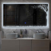 LED Spiegel Rechteckig | Touch-Schalter | Kaltweißes Licht - Reyze Seria Good Vibes Model 8