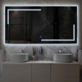 LED Spiegel Rechteckig | Touch-Schalter | Kaltweißes Licht - Reyze Seria Minimal Model 2