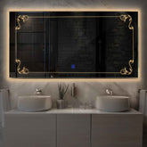 LED Spiegel Rechteckig | Touch-Schalter | Warmweißes Licht - Reyze Seria Good Vibes Model 5