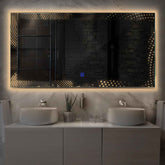 LED Spiegel Rechteckig | Touch-Schalter | Warmweißes Licht - Reyze Seria Simetria Model 8