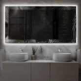 LED Spiegel Rechteckig | Wandschalter-Steuerung | Neutralweißes Licht - Reyze Seria Simetria Model 8