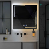 LED Spiegel Quadratisch | Touch-Schalter | Anti-Beschlag-Funktion | Einstellbare Farbtemperatur - Reyze Seria Minimal Model 2