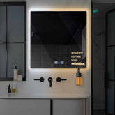 LED Spiegel Quadratisch | Touch-Schalter | Anti-Beschlag-Funktion | Einstellbare Farbtemperatur - Reyze Seria Motivated Model 1