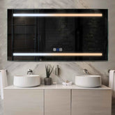 LED Spiegel Rechteckig | Touch-Schalter | Anti-Beschlag-Funktion | Einstellbare Farbtemperatur - Reyze Seria Salono Model 4