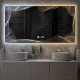 LED Spiegel Rechteckig | Touch-Schalter | Anti-Beschlag-Funktion | Einstellbare Farbtemperatur - Reyze Seria Simetria Model 3