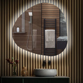 LED Spiegel Asymmetrisch | Wandschalter-Steuerung | Kaltweißes Licht - Reyze Seria Ambient Model 1