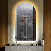 LED Spiegel Halboval 2 | Touch-Schalter | Anti-Beschlag-Funktion | Einstellbare Farbtemperatur - Reyze Seria Ambient Model 1