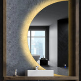 LED Spiegel Halbmond | Touch-Schalter | Anti-Beschlag-Funktion | Warmweißes Licht - Reyze Seria Ambient Model 1 - Rechte Seite