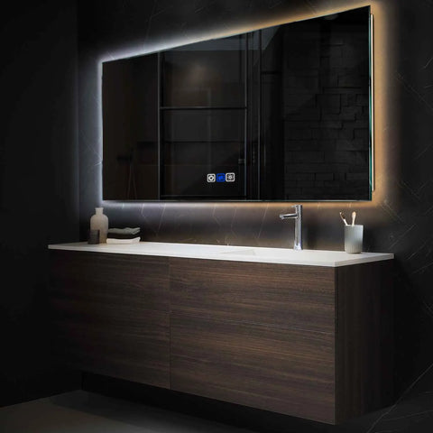 LED Spiegel Rechteckig | Touch-Schalter | Anti-Beschlag-Funktion | Einstellbare Farbtemperatur - Reyze Seria Ambient Model 1