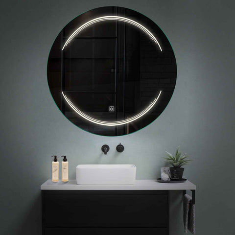LED Spiegel Rund | Touch-Schalter | Neutralweißes Licht - Reyze Seria Salono Model 7