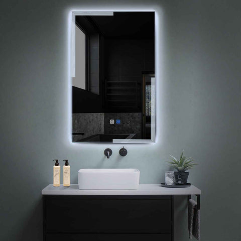LED Spiegel Vertikal | Touch-Schalter | Anti-Beschlag-Funktion | Kaltweißes Licht - Reyze Seria Edge Model 2