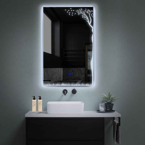 LED Spiegel Vertikal | Touch-Schalter | Kaltweißes Licht - Reyze Seria Good Vibes Model 8