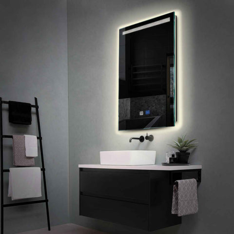 LED Spiegel Vertikal | Touch-Schalter | Anti-Beschlag-Funktion | Neutralweißes Licht - Reyze Seria Minimal Model 5