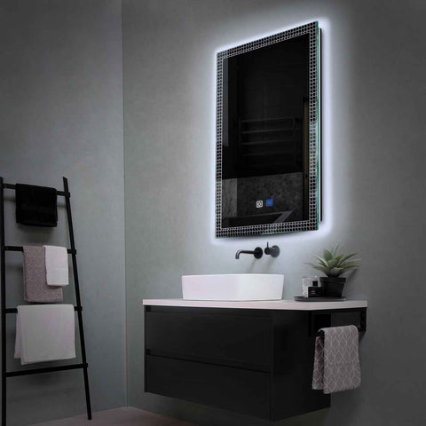 LED Spiegel Vertikal | Touch-Schalter | Anti-Beschlag-Funktion | Kaltweißes Licht - Reyze Seria Official Model 3