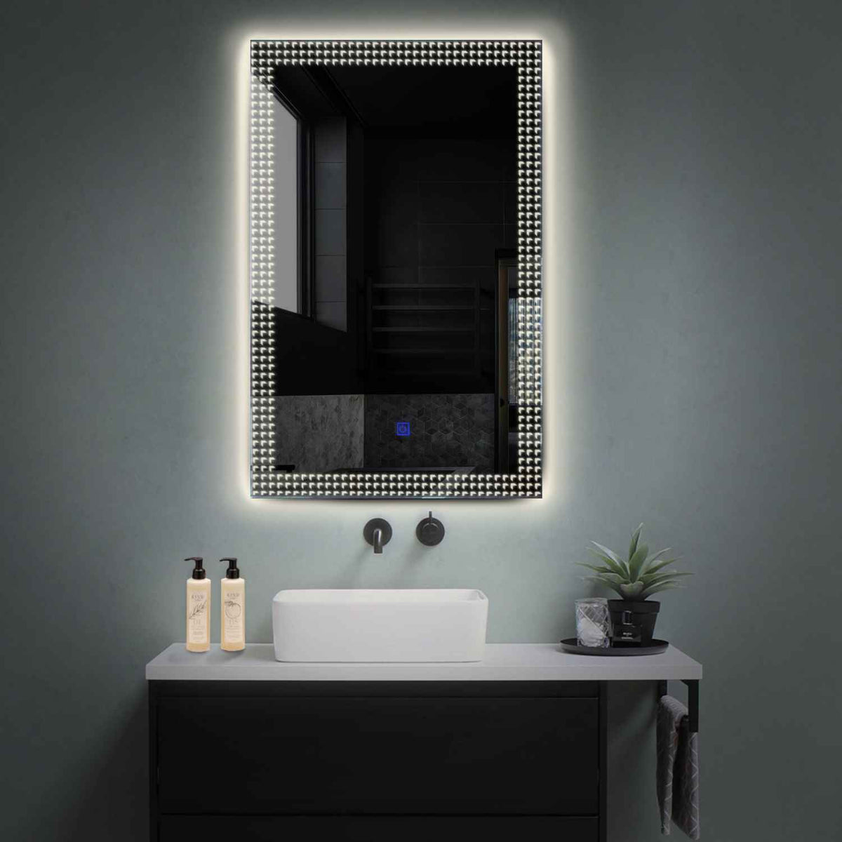 LED Spiegel Vertikal | Touch-Schalter | Neutralweißes Licht - Reyze Seria Official Model 6