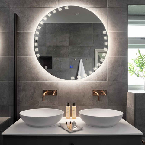 LED Spiegel Rund | Touch-Schalter | Neutralweißes Licht - Reyze Seria Edge Model 6