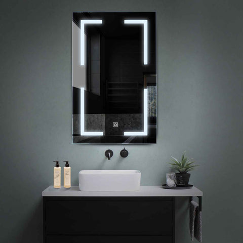 LED Spiegel Vertikal | Touch-Schalter | Kaltweißes Licht - Reyze Seria Salono Model 2