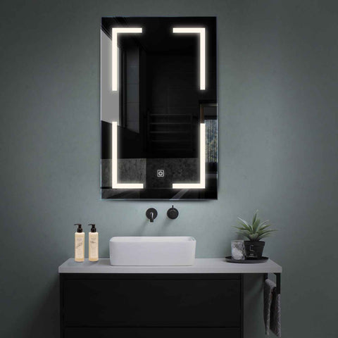 LED Spiegel Vertikal | Touch-Schalter | Neutralweißes Licht - Reyze Seria Salono Model 2