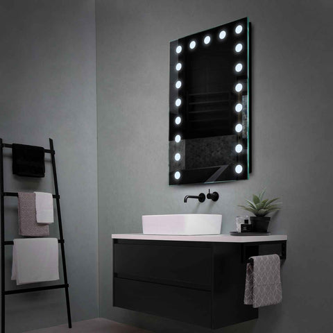 LED Spiegel Vertikal | Wandschalter-Steuerung | Kaltweißes Licht - Reyze Seria Salono Model 6