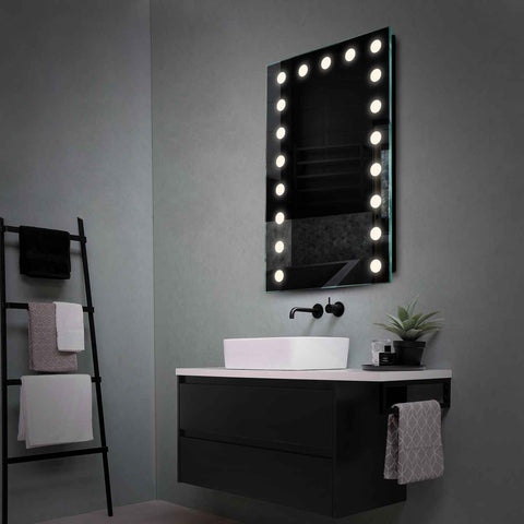 LED Spiegel Vertikal | Wandschalter-Steuerung | Neutralweißes Licht - Reyze Seria Salono Model 6