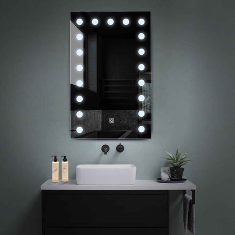LED Spiegel Vertikal | Touch-Schalter | Kaltweißes Licht - Reyze Seria Salono Model 6