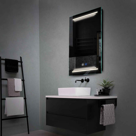 LED Spiegel Vertikal | Touch-Schalter | Anti-Beschlag-Funktion | Neutralweißes Licht - Reyze Seria Salono Model 7