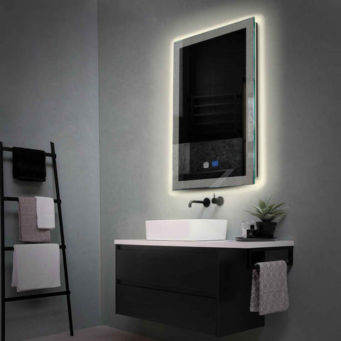 LED Spiegel Vertikal | Touch-Schalter | Anti-Beschlag-Funktion | Neutralweißes Licht - Reyze Seria Simetria Model 4