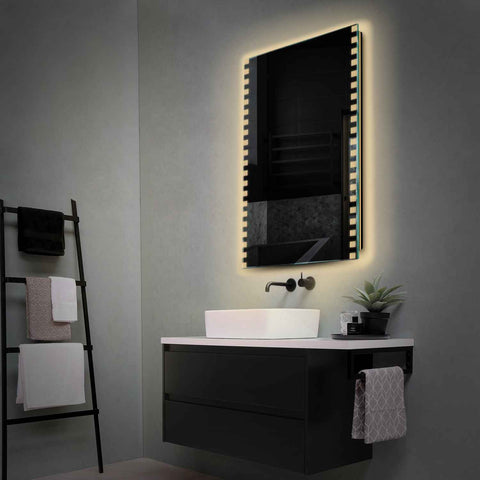 LED Spiegel Vertikal | Wandschalter-Steuerung | Warmweißes Licht - Reyze Seria Edge Model 6