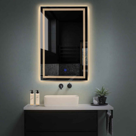 LED Spiegel Vertikal | Touch-Schalter | Warmweißes Licht - Reyze Seria Minimal Model 1