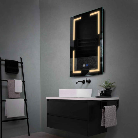 LED Spiegel Vertikal | Touch-Schalter | Anti-Beschlag-Funktion | Warmweißes Licht - Reyze Seria Salono Model 2