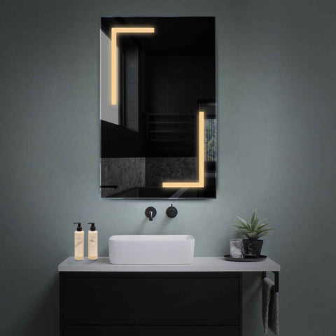 LED Spiegel Vertikal | Wandschalter-Steuerung | Warmweißes Licht - Reyze Seria Salono Model 3
