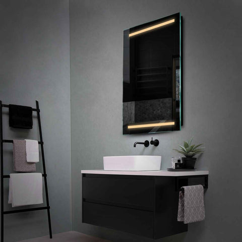 LED Spiegel Vertikal | Wandschalter-Steuerung | Warmweißes Licht - Reyze Seria Salono Model 4