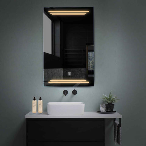 LED Spiegel Vertikal | Touch-Schalter | Warmweißes Licht - Reyze Seria Salono Model 7
