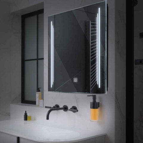 LED Spiegel Quadratisch | Touch-Schalter | Kaltweißes Licht - Reyze Seria Salono Model 8