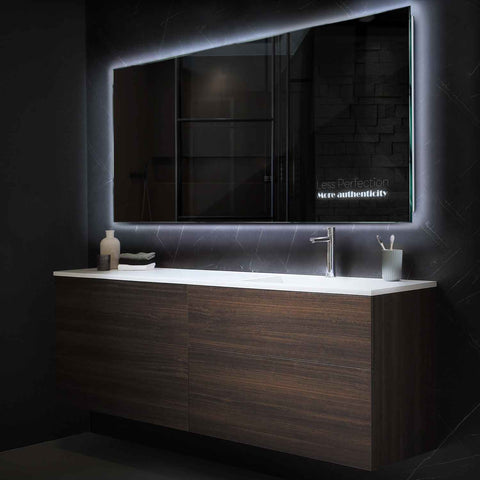 LED Spiegel Rechteckig | Wandschalter-Steuerung | Kaltweißes Licht - Reyze Seria Motivated Model 7