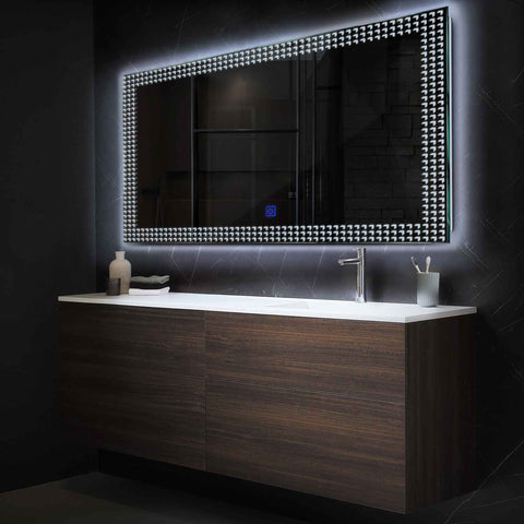 LED Spiegel Rechteckig | Touch-Schalter | Kaltweißes Licht - Reyze Seria Official Model 6