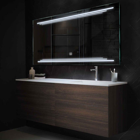 LED Spiegel Rechteckig | Touch-Schalter | Kaltweißes Licht - Reyze Seria Salono Model 7