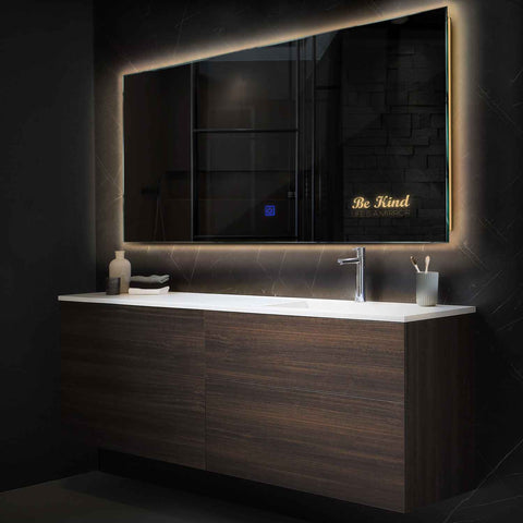 LED Spiegel Rechteckig | Touch-Schalter | Warmweißes Licht - Reyze Seria Motivated Model 6